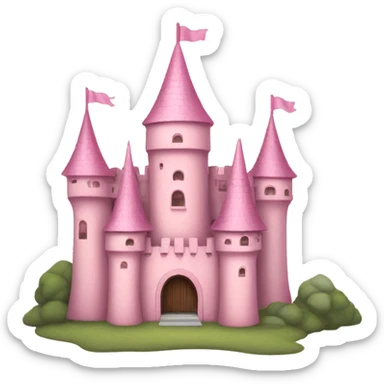 Soft pink castle  sticker