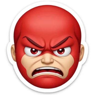 Angry face emoji sticker