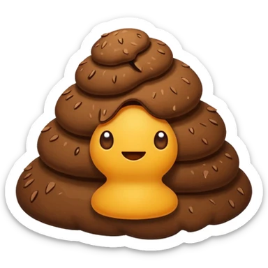  plain Pile of Poo on iOS sticker