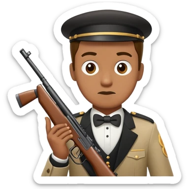 Musical conductor with an assault rifle  sticker