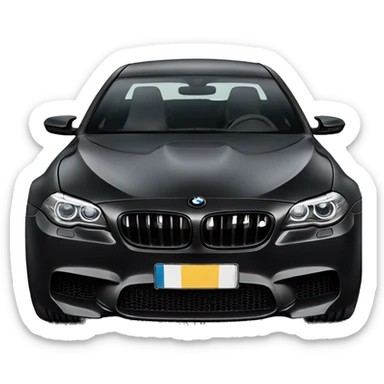 Black BMW M5 riding at high speed sticker