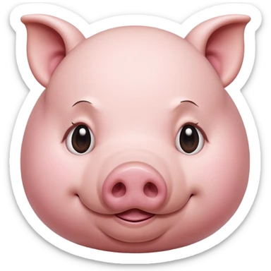 Female Pig with Big Stomach and Lazy sticker