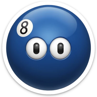 Navy blue 8 ball sticker