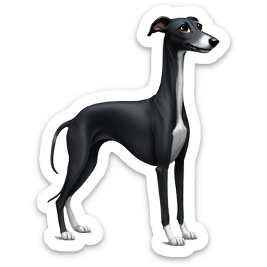 Black greyhound sticker