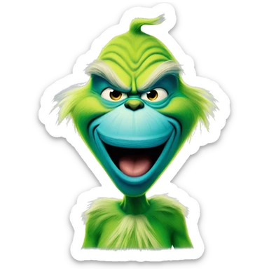 the grinch but in blue sticker