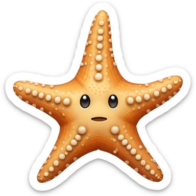 Sad starfish sticker