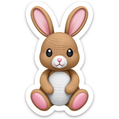 Lapin crochet 🧶 sticker
