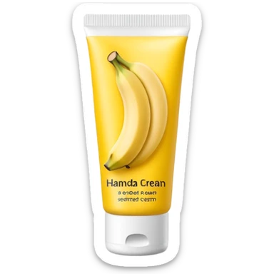 banana hand cream sticker
