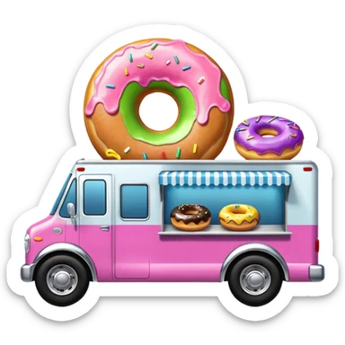  donut truck sticker