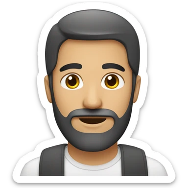 arab man with beard and gradient sticker