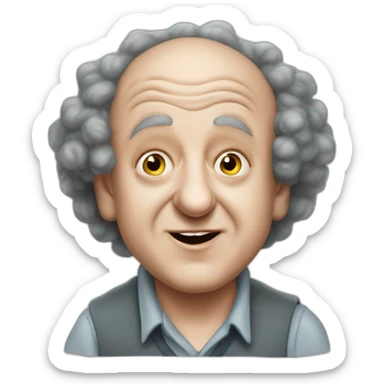 Young Larry fine of the three stooges sticker
