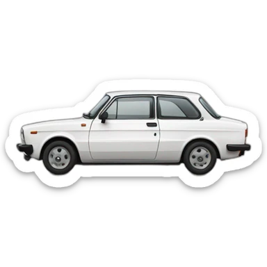 White lada fiat125 sticker