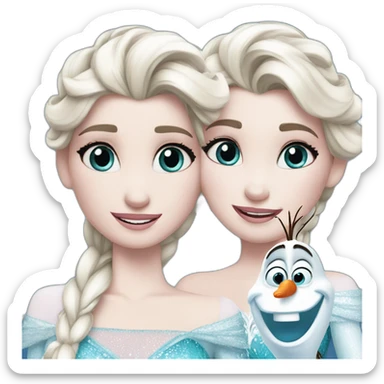 Elsa with Olaf sticker