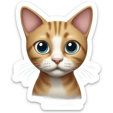 cat looking with adorable eyes sticker