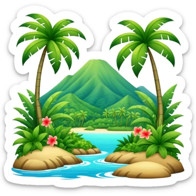 Tropical scenery  sticker