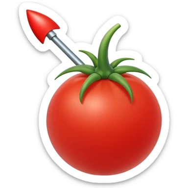 tomato shaped mouse cursor with a pointer sticker