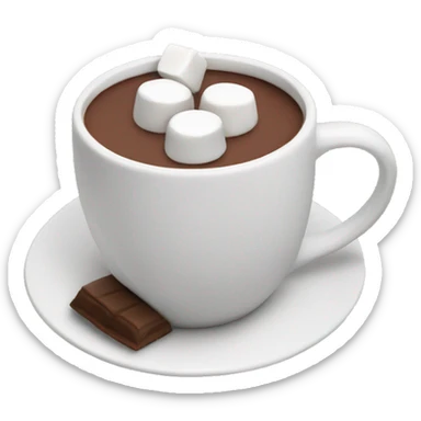 Hot chocolate with marshmallows  sticker