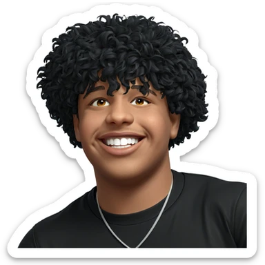 happy smile of a young man sticker