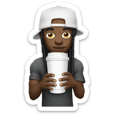 Lil wayne with styrofoam cup sticker