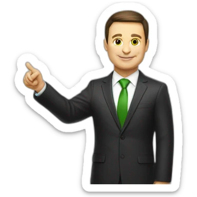 Zelensky Waves the Ukrainian Flag sticker