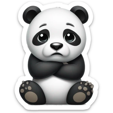 Sad panda sticker