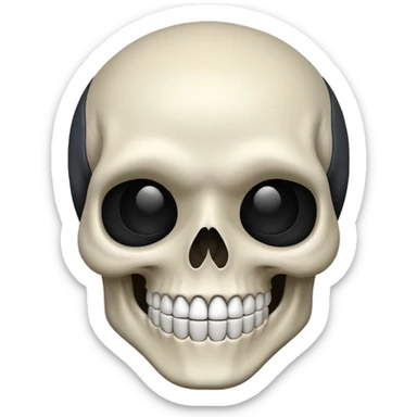 Skull face emoji sticker