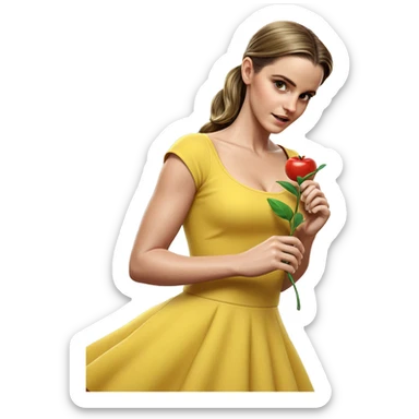 girl in yellow dress indoors sticker