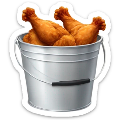Bucket of fried chicken sticker
