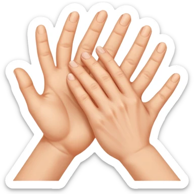 two emoji hands gesturing a strangling an invisible subject sticker