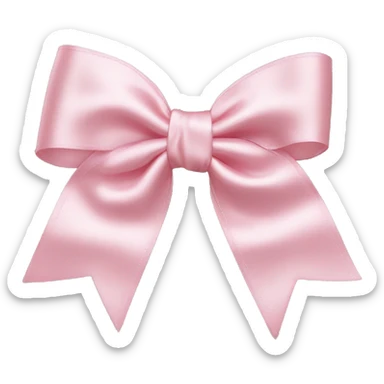 Satin bow Light pink  sticker