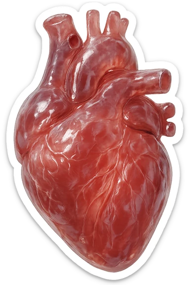 realistic digital art of a heart with a translucent jelly look, no background sticker