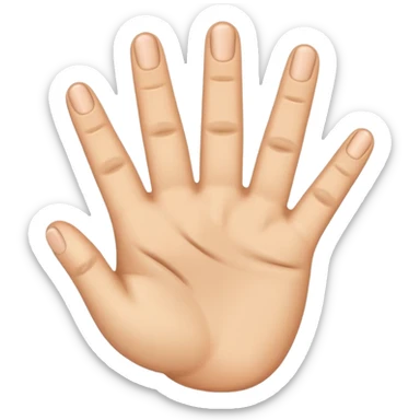 I want a emoji with just middle finger bend towards and every other fingers amd thumb straight  sticker