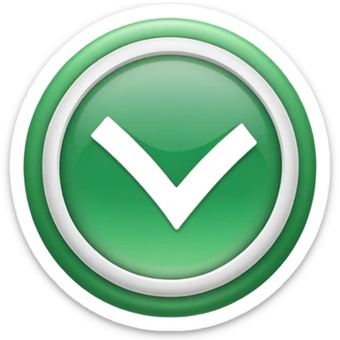 create a green circle in side show ✔️ tick in wight color   sticker