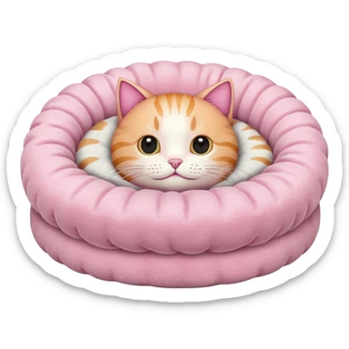 Soft pink Cat bed with out cat sticker