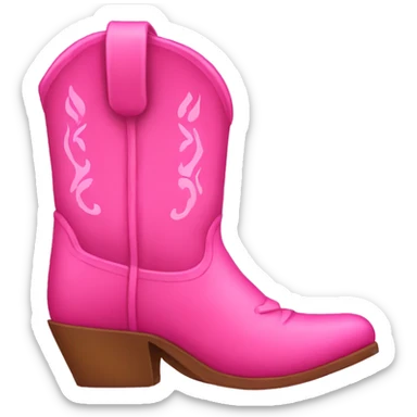 Pink  Cowboy boots sticker
