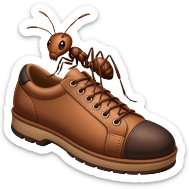 ant with shoes sticker