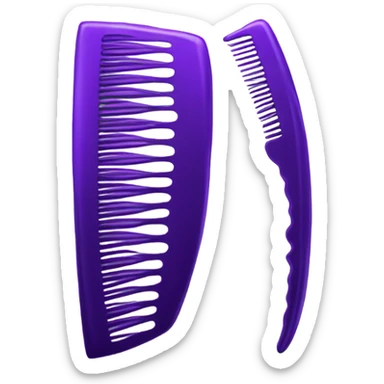 Purple hair comb simple sticker