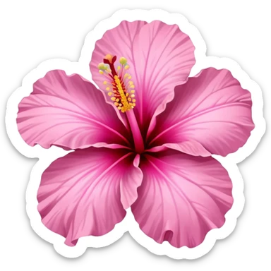 Pink and blue hibiscus  sticker