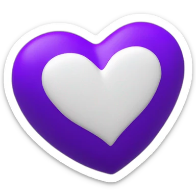 Purple Heart, Oblique view, 3d sticker