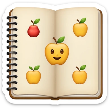 patterned notebook sticker