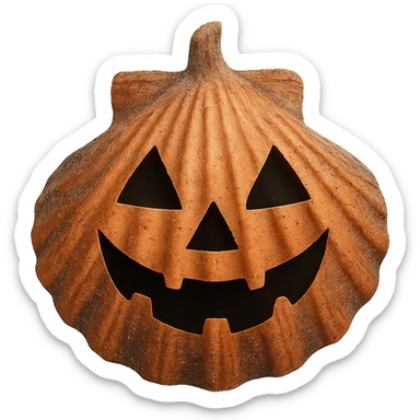 halloween seashell, remove background sticker