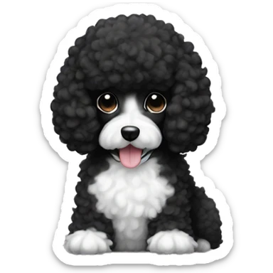 tuxedo poodle sticker