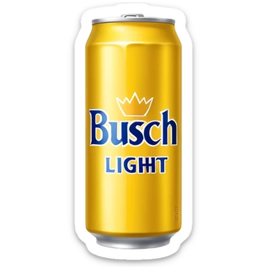 Busch light yellow beer can sticker