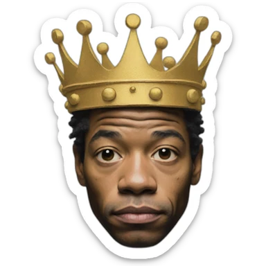basquiat crown sticker