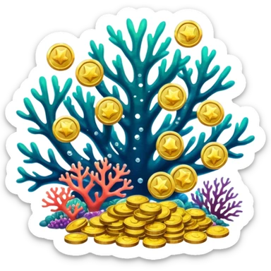 Coral Reef Treasure sticker