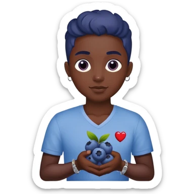 Corazón de arándanos  sticker
