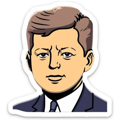 John F. Kennedy presidential portrait sticker
