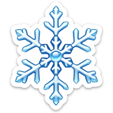 Melting snowflake sticker