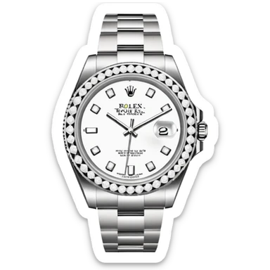 white  rolex  with diamonds emoji sticker