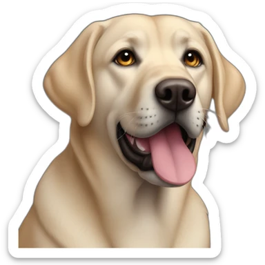 Un labrador noir qui fais un bisous sticker
